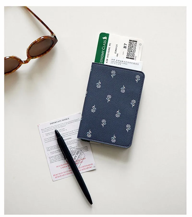 Новый бренд путешествия Обложка для паспорта мелких животных растений для мужчин женщин кредитной Id держатель для карт цветочный бизнес