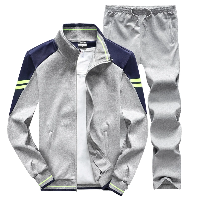 Sportsuits Men Sport Suit 7XL 8XLWindproof Gym Sportswear Big Size Knitting Fitness Training