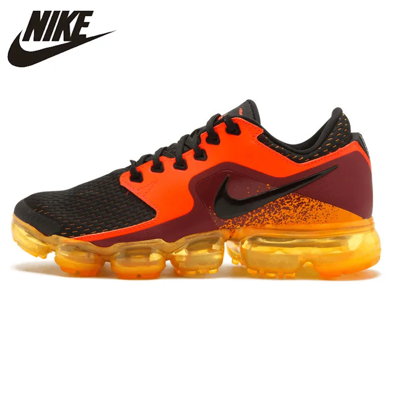 

Nike Air Vapormax Men's Running Shoes, Orange & Black, Shock Absorbing Wear-resistant Breathable Lightweight AH9046 800