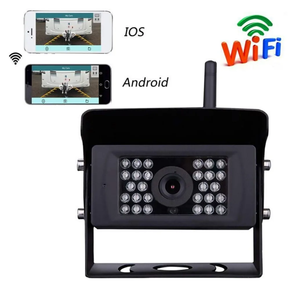 

Monitor WIFI Reversing Camera LED IR Night Vision Waterproof Vehicle Car Rear View Cameras Replacement For IPhone/Android