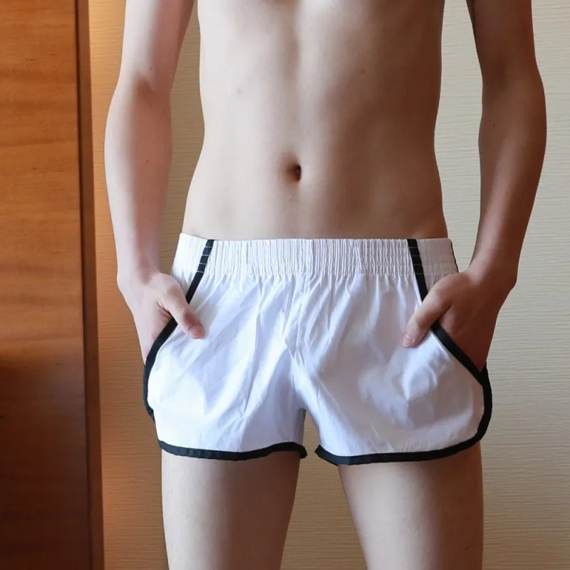 

cotton solid Lounge Pajama men sleepwear boxer short mens comfortable casual underpants wholesale breathable split sleep bottoms