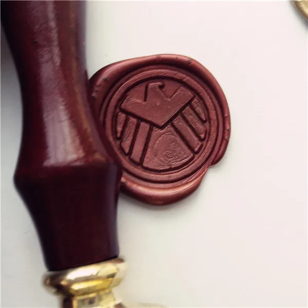 Агенты Shield s.h.i.e.l D. Знак штамп восковая печать, уплотнение воск штамп с деревянной ручкой