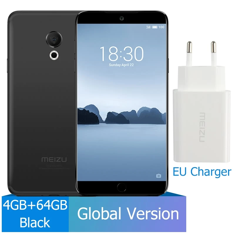 Глобальная версия Meizu 15 Lite M15, 4 Гб оперативной памяти, 32 Гб встроенной памяти, мобильный телефон Snapdragon 626 Octa Core 5,4" 1920x1080 P Экран с функцией отпечатка пальца ID - Цвет: 4GB 64GB Black