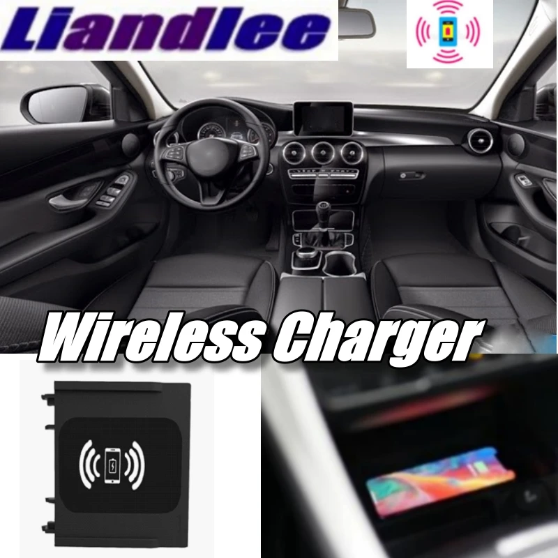 

Wireless Car Phone Charger Armrest Storage Compartment Fast qi Charging For Mercedes Benz C MB W205 2014~2019