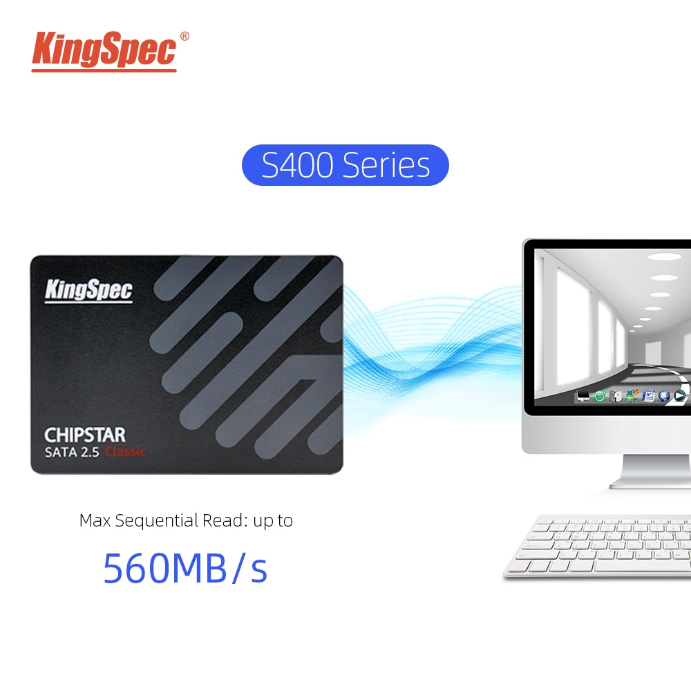  SSD KingSpec 25 ''SATAIII 240GB 480GB Disco Duro S400 Series 960GB Disco Duro hdd para ordenador po