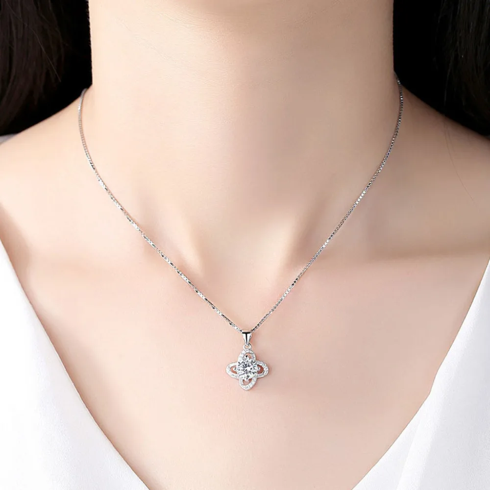 Fashion Jewelry Necklace Choker Charm Silver Plated Pendant Hollow