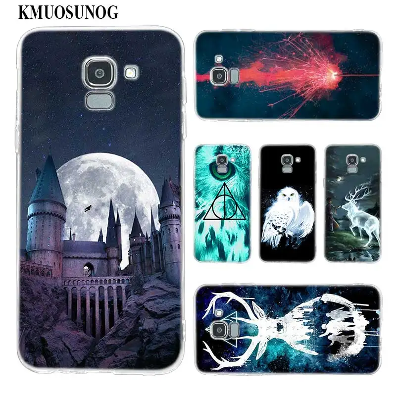 

Transparent Soft Silicone Phone Case harry potter deer owl hallow For Samsung Galaxy j8 j7 j6 j5 j4 j3 Plus 2018 2017 Prime