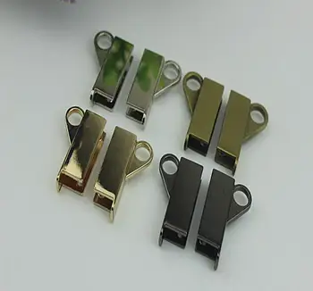 

5pair/lot) high-grade metal luggage handbags leather straps on both sides of the chain bag hook hand holding parts