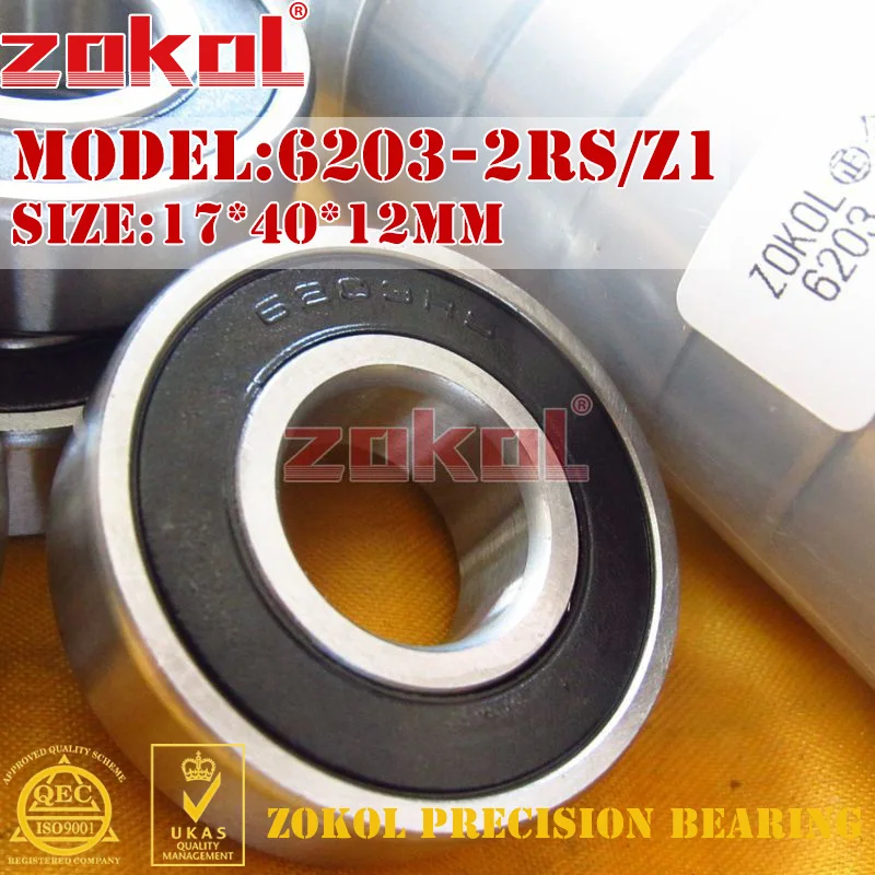 ZOKOL 6203zz подшипник 6203RS S6203ZZ 6203 ZZ Z3V3 Z1 2RSN радиальный шарикоподшипник 17*40*12 мм 17*42*12