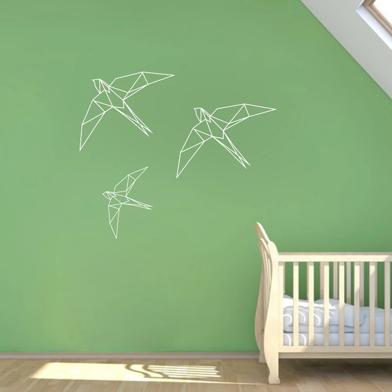 Origami Birds Wall Sticker Nursery Decor