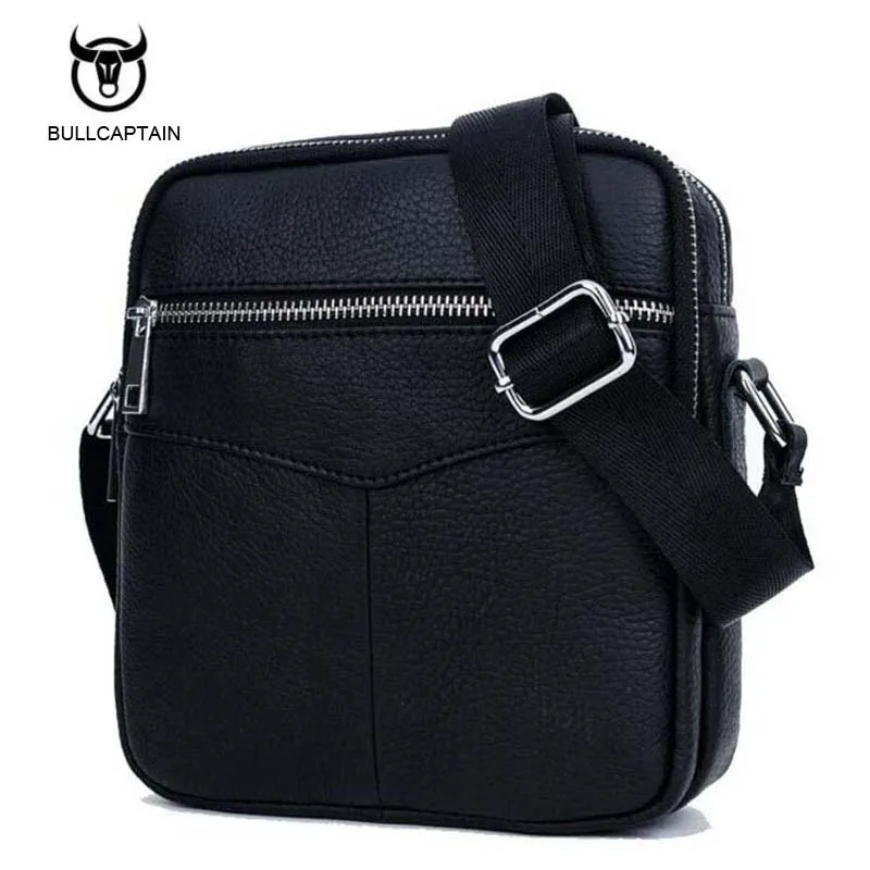 Bullcaptain Genuine Leather Men Bag Fashion Leather Crossbody Bag Men