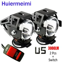 Huiermeimi 2 PZ Moto Faro U5 LED 12 V 24 V 125 W Moto Faro Accessori Moto Faretto Luce Testa Lampada ausiliaria