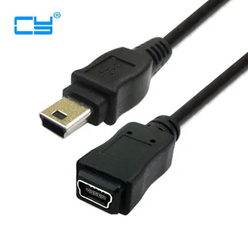 

1PCS USB 2 0 Hi Speed Mini USB 5pin Male to Female Extension Adapter Cable 150cm 5ft MINI USB TO MINI USB CABLE for MP3 MP4 MP5