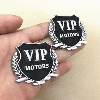 

2PCS Car Sticker MOTORS Emblem Badge VIP Decal For Land Rover LR4 LR3 LR2 Range Rover Evoque Defender Discovery Freelander