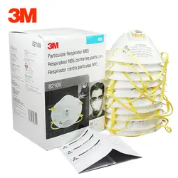 10 шт./кор. 3M 8210 V N95 частиц респираторная Пылезащитная маска Anti-PM2.5 промышленные анти-пыли античастицы безопасности дыхательные маски