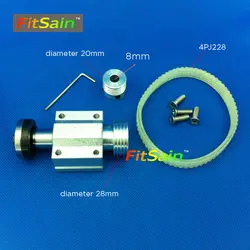 FitSain-мини настольная пила для вала двигателя 8 мм пилы отверстие 16 мм/20 мм пояс шпинделя распиловки Шпиндельный узел шпиндель на подшипниках