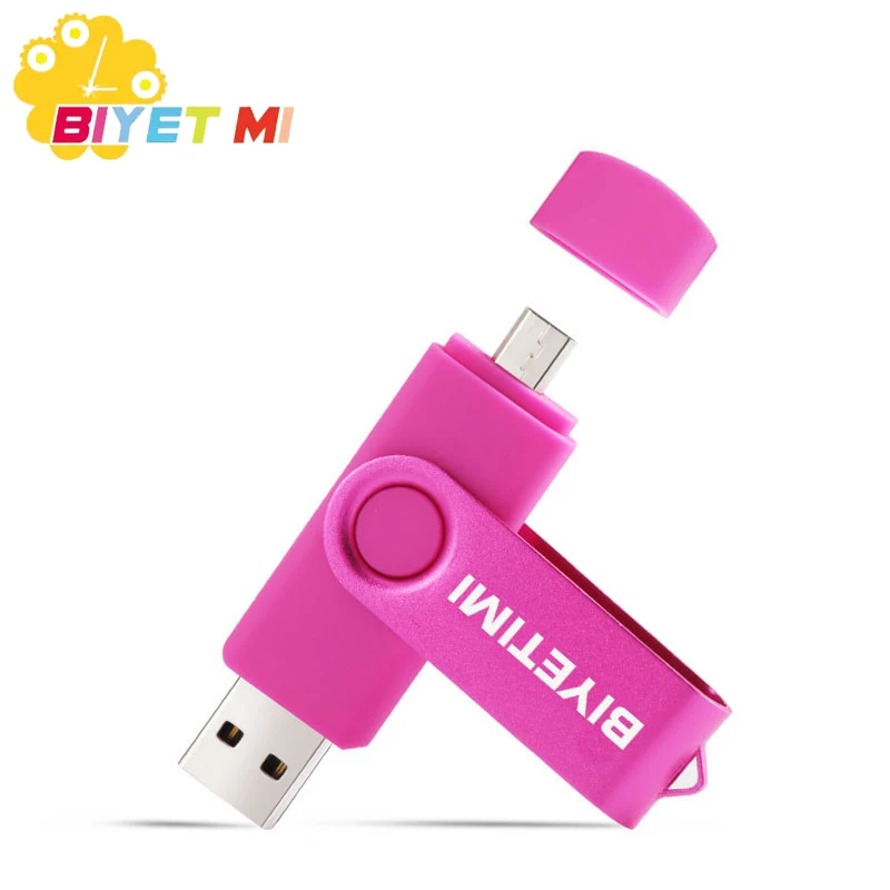 Biyetimi Модные 6 видов цветов otg Usb 2,0 Usb 4/8/16/32/64 ГБ Usb флэш-накопитель полный Ёмкость переносной usb-накопитель, объемом памяти memory stick подарок