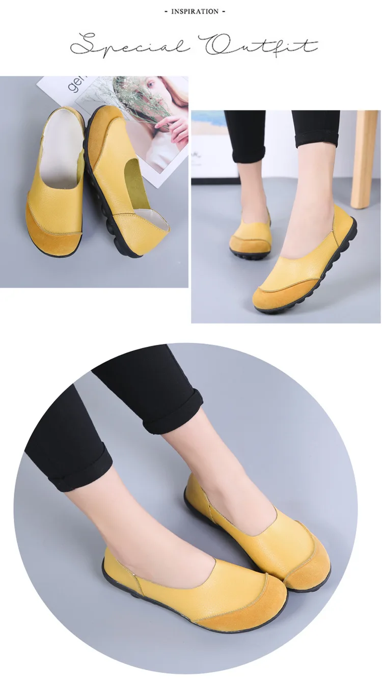 Женские тонкие туфли из телячьей кожи; кожаные туфли для отдыха; обувь на плоской подошве; CQY-S978