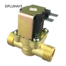 Электромагнитный клапан нормально закрытый водяной клапан G1/" DC12V AC220V 2-ходовой