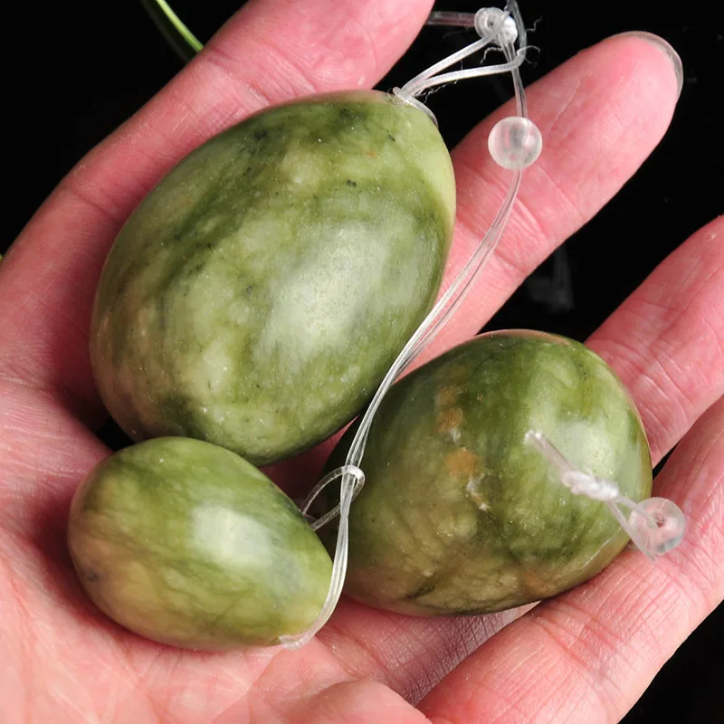 

Natural Messager 3Pcs Egg Jade Pelvic Floor Muscles Vaginal Tightening Jade Eggs Exercise for Postpartum Recovery DC88