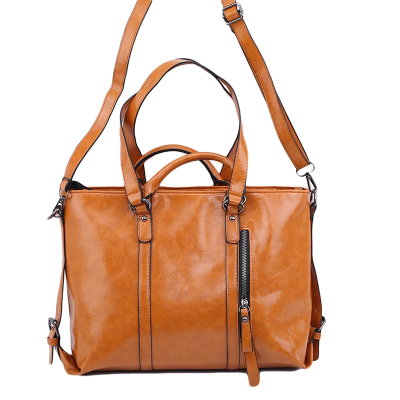 

2019 New Vintage Ladies Pu Leather Bags Office Tote Vintage Briefcase Female Shoulder Messenger Bags For Women Travel
