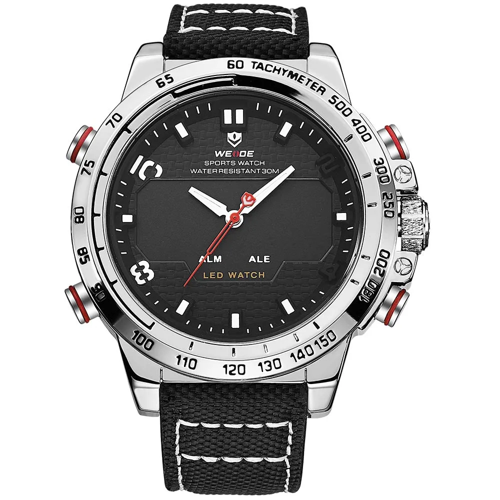 WEIDE, мужские часы,, роскошный бренд, известный бренд, спортивные часы для мужчин, цифровой кварцевый будильник, нейлоновый ремешок, relogio automatico masculin - Цвет: Бронза