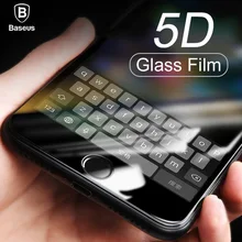 Baseus 5D защита экрана из закаленного стекла для iPhone 8 7 полноэкранный анти-синий светильник Защита экрана для iPhone 7 8 Plus