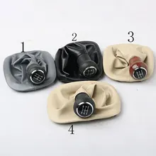 Gear shift knob cover For 01-05 Passat B5 Gear Shift Knob With Leather Boot 5 Speed Car Auto Black Leather Gear Shift