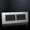 118 type LED random point switch Household stainless steel brushed panel 1 2 3 4 5 6 7 8 Gang 2 Way switch