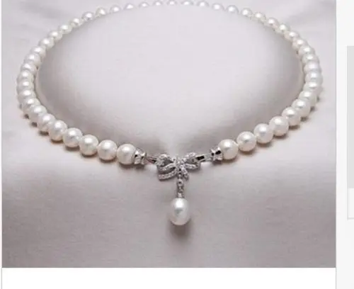 

single strands 10-11mm south sea round white pearl necklace silver