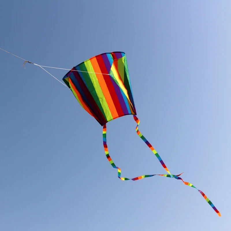 

Outdoor Colorful Mini Pocket Kite Outdoor Sports Software Rainbow dual Line Stunt Kite Flying