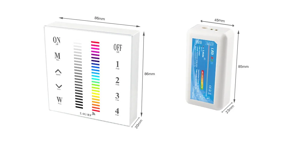 2,4G Группа RGB/RGBW панель дистанционного управления 30 м Пульт дистанционного управления Многоцветный выбор Led яркость затемнения контроллер для светодиодные ленты светильник