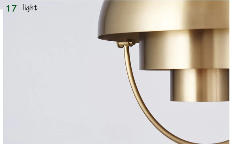 Интерьерная полукруглая Подвесная лампа золотого цвета для ресторана с одной головкой в скандинавском стиле