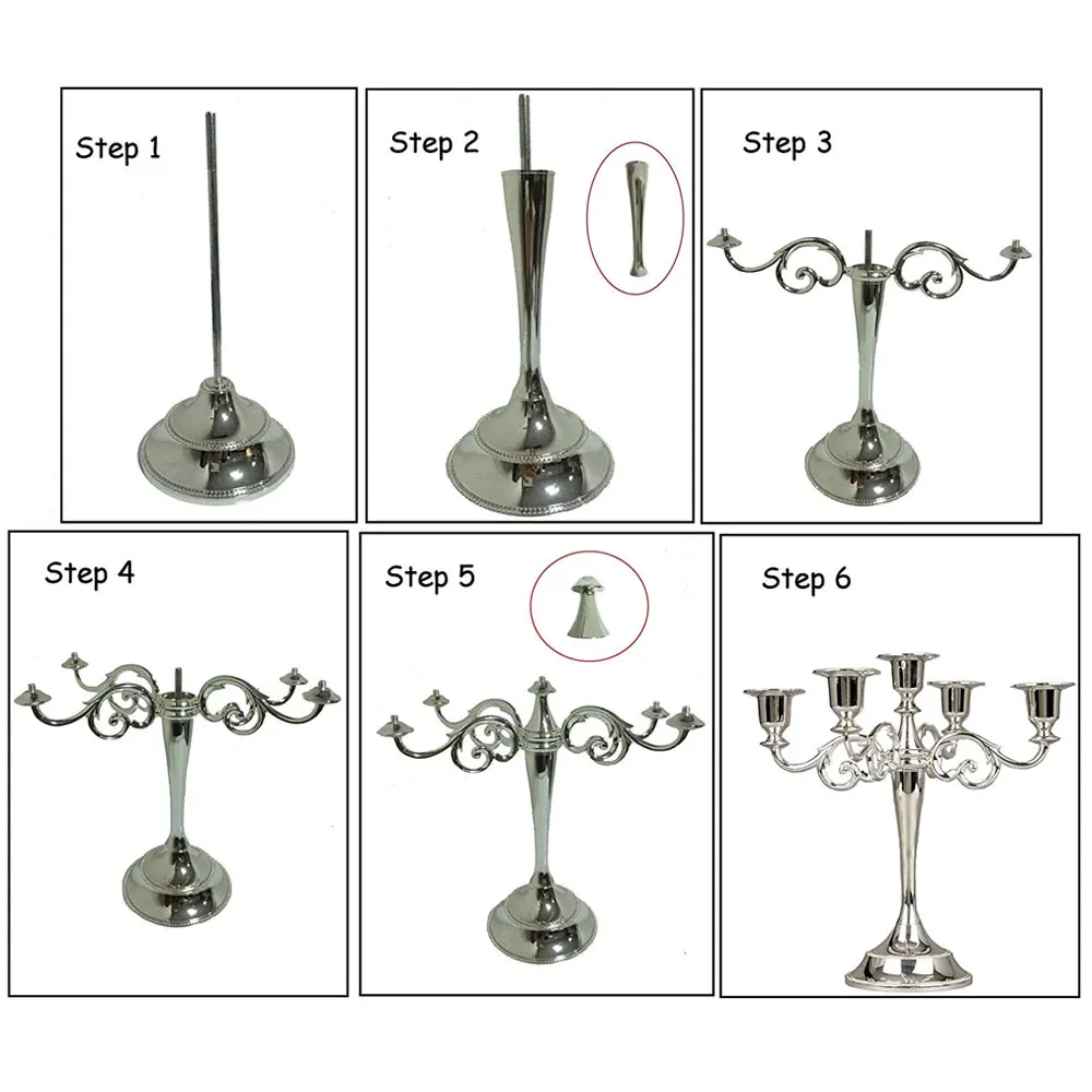 Серебряный/Золотой 3 5 руки металлический подсвечник столб подсвечник белый подсвечник свадебный подсвечник канделябр на подставки Декор