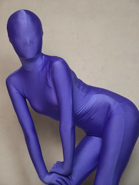 

Hot Selling Uniclolor Spandex Lycra Full Body Purple Zentai Suit Free Shipping