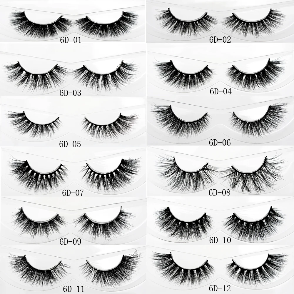 

CROWN LASHES 6d mink lash custom logo eyelash boxes natural mink lashes Eyelash factory make up
