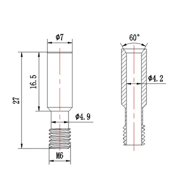 

1/2/5/10Pcs Extruder Heat Break Dual Hotend Throat 1.75mm Filament 3D Printer Part GY88