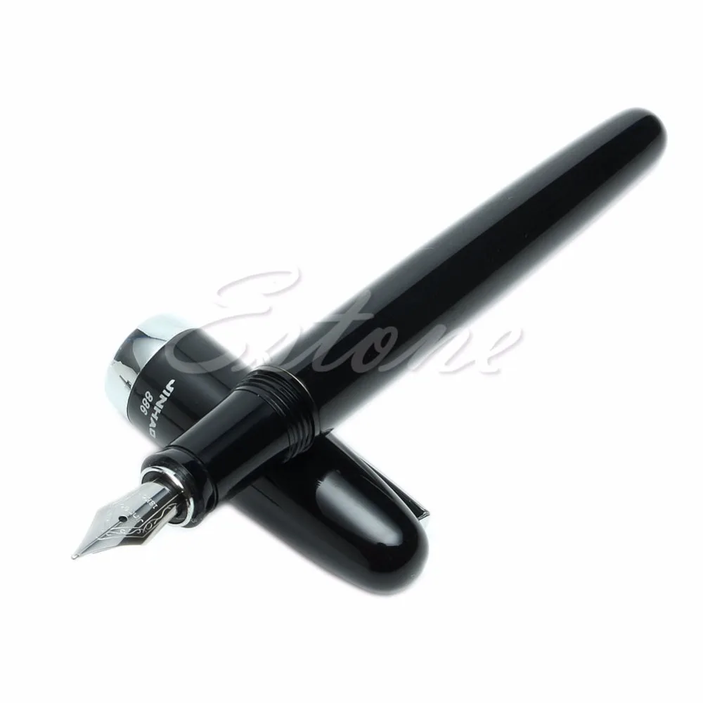 

New Hot High Quality Fashion JINHAO 886 Black 18KGP Medium Nib Fountain Pen Brand New