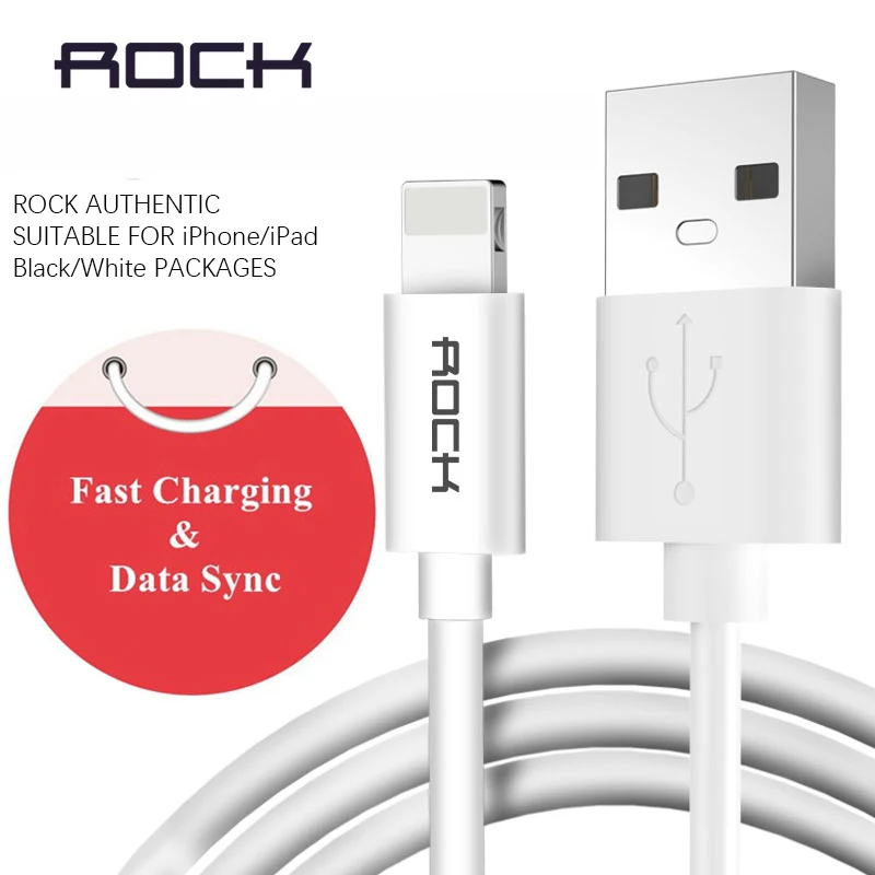 

ROCK Round USB Charger Data Cable for iPhone 7 plus Fast Charging Cable Cord Adapter Chargeur for lighting cable X 8 7 6S 6 5s
