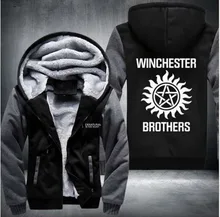 Heißer verkauf unisex verdicken hoodie supernatural jacke sweatshirts mantel clothing casual