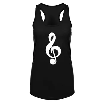 

Womens MUSIC NOTE SYMBOL Workout Racerback Tank Tops Women