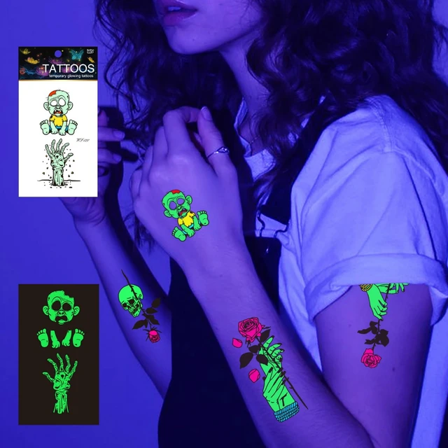 Tatouage temporaire fluorescent