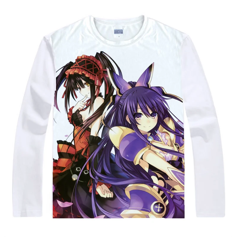 Coolprint аниме рубашка Дата A LIVE футболки мульти-стиль длинный рукав kurumi Tokisaki yoshino Косплей Motivs рубашки в японском стиле - Цвет: Style 5