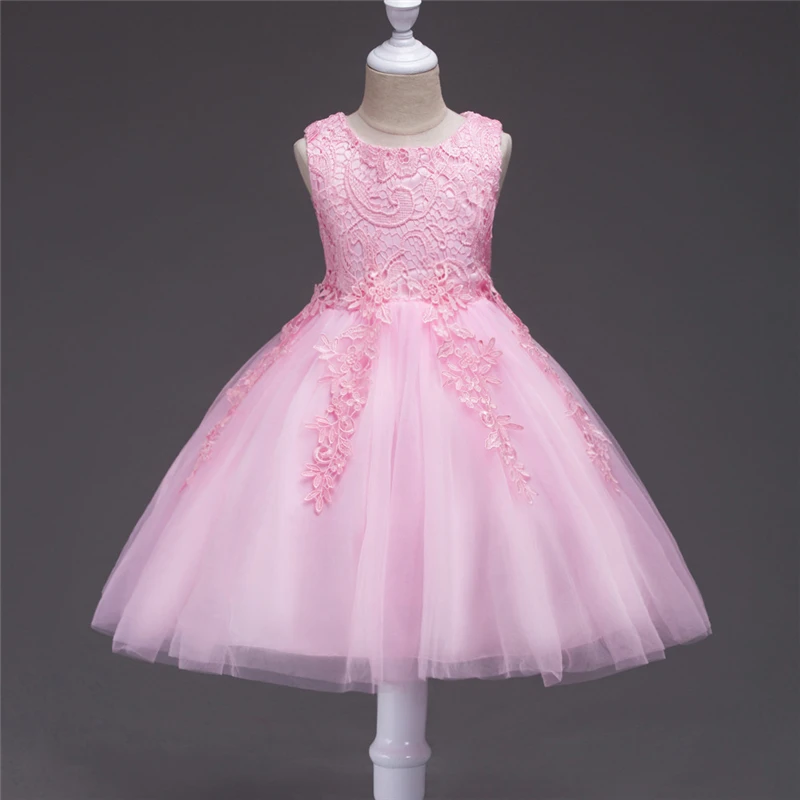 Стильное летнее платье принцессы с фатиновой юбкой для девочек от 1 до 10 лет Детское многослойное платье для крещения детская одежда для детей, выпускное платье для подростков