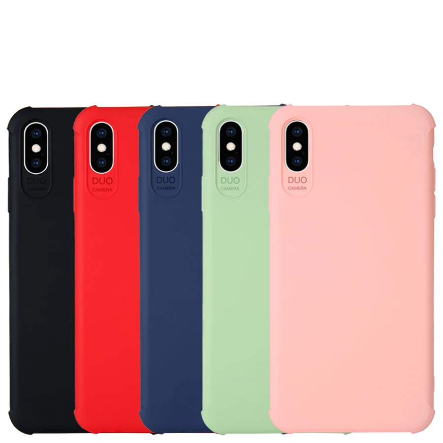 

case for iphone XS MAX XR X 6 6S 7 8 plus case cover fashion Anti-knock shockproof soft silicon phone bag cases for iphone 8 7