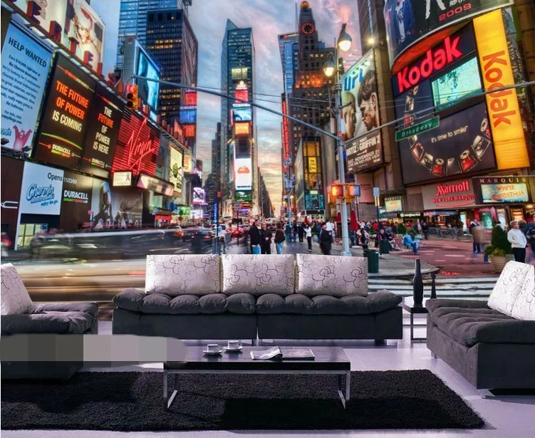 Manhattan 3d PAPEL де paede KTV рисового вина десерт кафе персональную тему обои улицах Нью-Йорк 3D Настенные обои