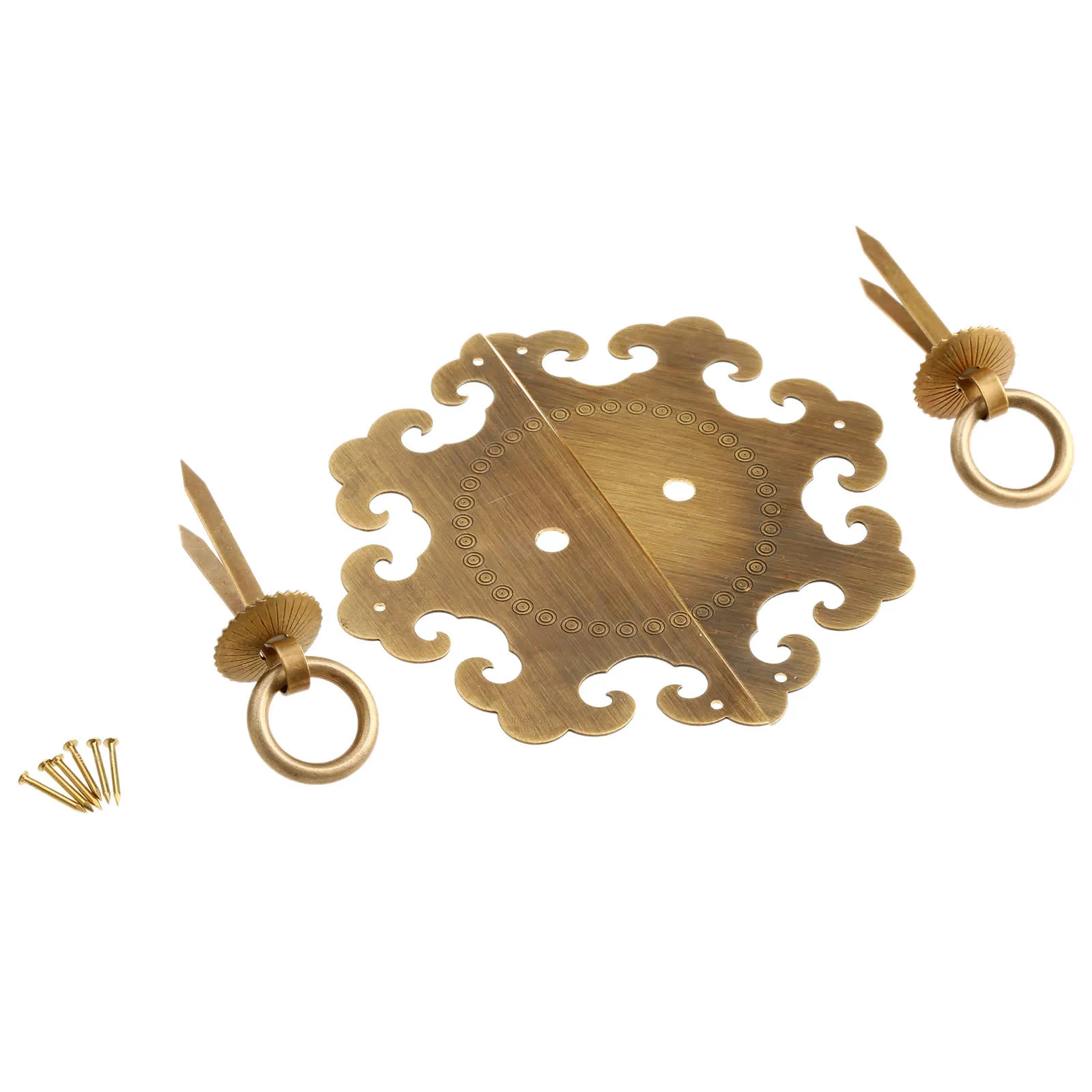 Antique Furniture Fittings Brass Hardware Vintage Chinese Cabinet Face Plate Set Door Cupboard Pull Handle Knobs for Furniture Antique Furniture Fittings Brass Hardware Vintage Chinese Cabinet Face Plate Set Door Cupboard Pull Handle Knobs for Furniture