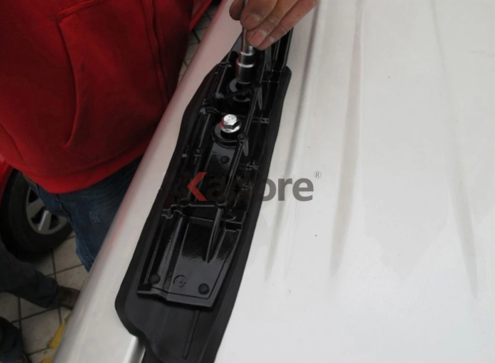 Для Toyota Prado FJ150 2010- алюминиевый сплав черный багажник на крышу с винтами крыши Чемодан перевозчиков держатель багажа
