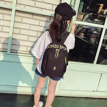 

Backpack kids hot Boy and Girl Fashion Casual Wild Canvas bag Kindergarten school backpack Solid color bags mochilas 2019