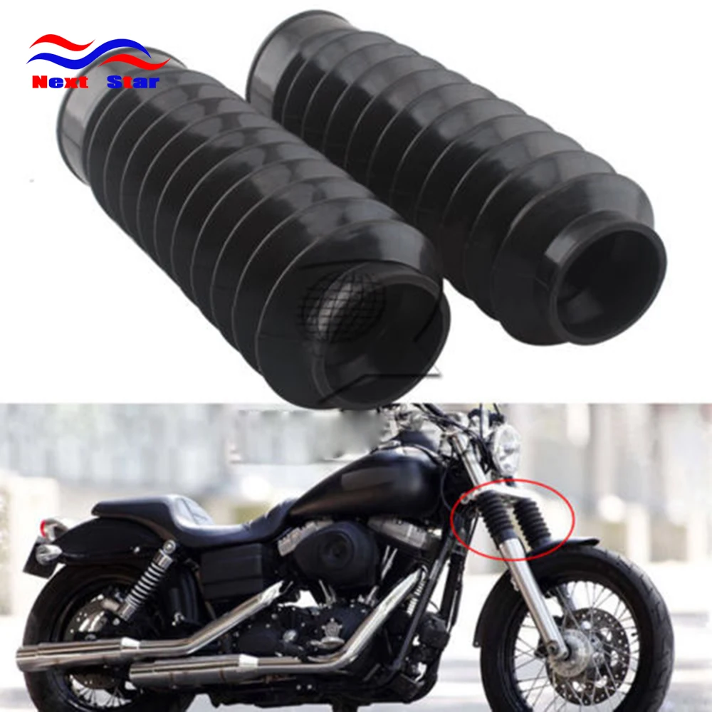 Motorcycle Rubber Front Fork Dust Cover Gaiters Gators Boots Shock